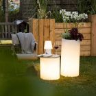 Vazo me ndriçim të kopshtit ose dizajn modern me ngjyra të dhomës së ndenjes - Cilindrostar Viadurini