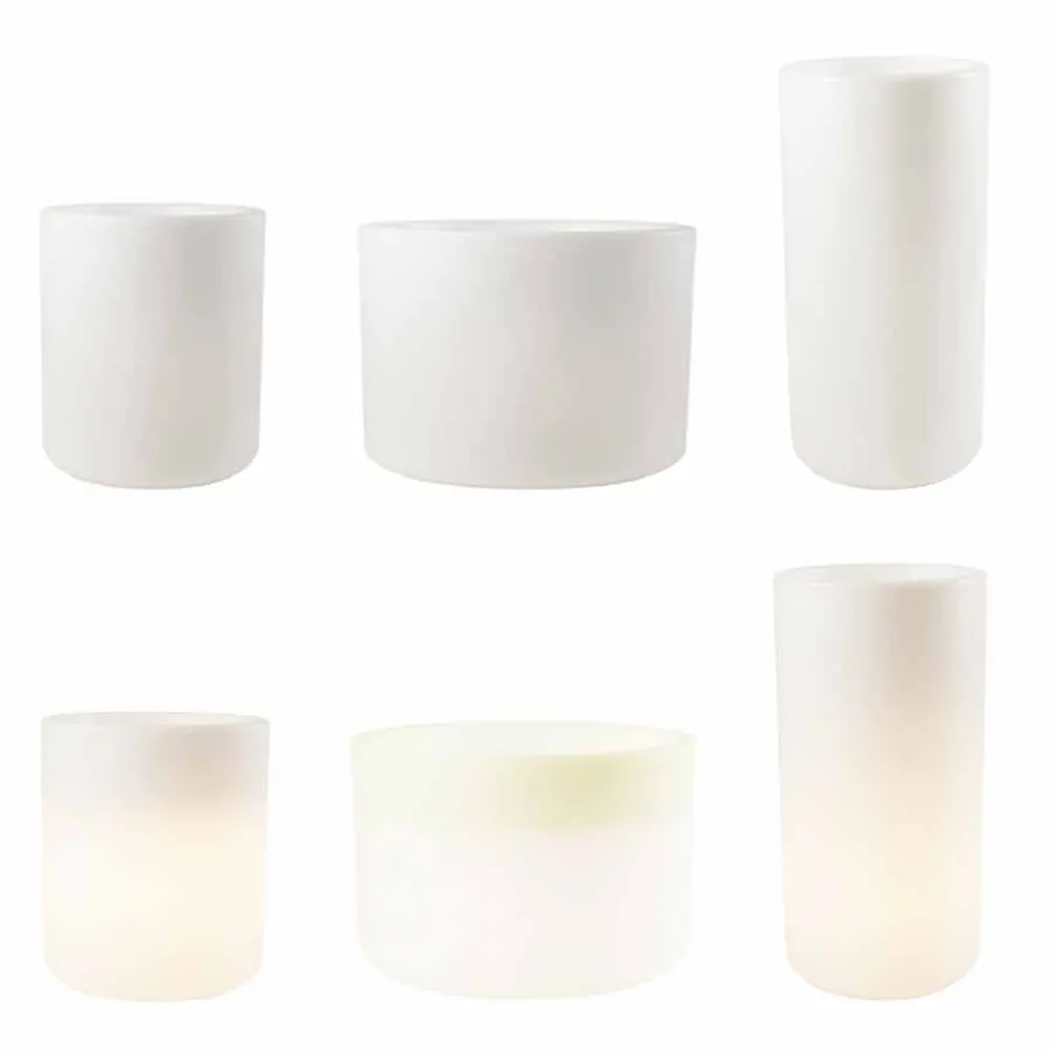 Vazo me ndriçim të kopshtit ose dizajn modern me ngjyra të dhomës së ndenjes - Cilindrostar Viadurini