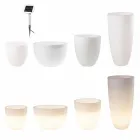 Vazo me Ndriçim Led ose Diellor Dizajn Modern i Madhësive të Ndryshme - Svasostar Viadurini