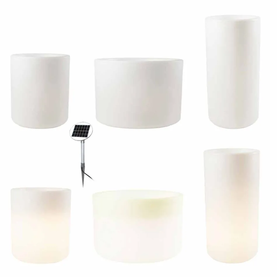 Vazo me Ndriçim Diellor ose Dizajn të Drejtuar për Brenda ose Jashtë - Cilindrostar Viadurini