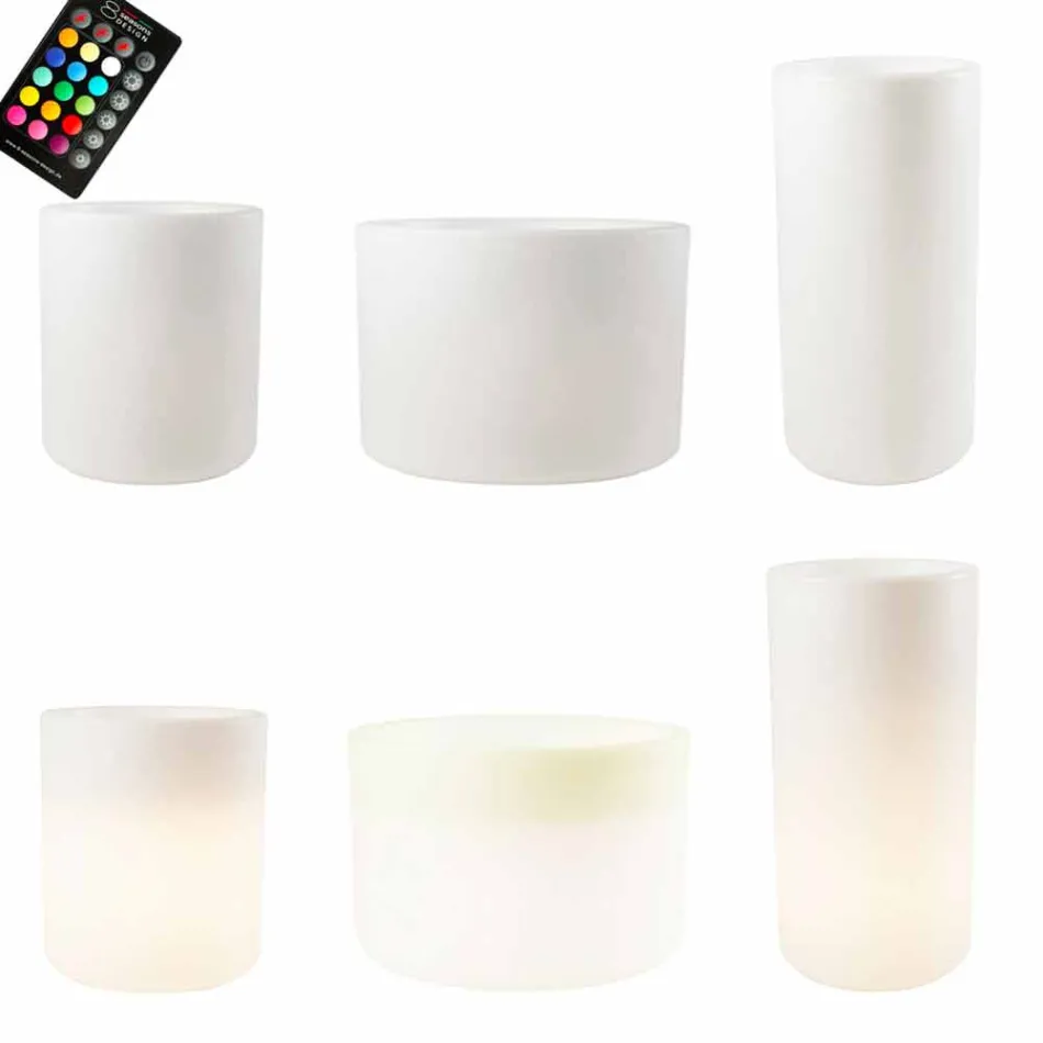 Vazo me Ndriçim Diellor ose Dizajn të Drejtuar për Brenda ose Jashtë - Cilindrostar Viadurini