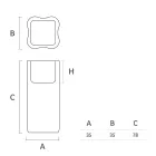 Vazo e jashtme me polietileni me ngjyra 2 Madhësi Prodhuar në Itali - Barbia Viadurini