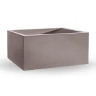 Vazo polietileni me ngjyra drejtkëndëshe për natyrë e prodhuar në Itali - gri Viadurini