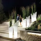 Vazo ndriçuese e jashtme në polietileni të bardhë Prodhuar në Itali - Galileo Viadurini