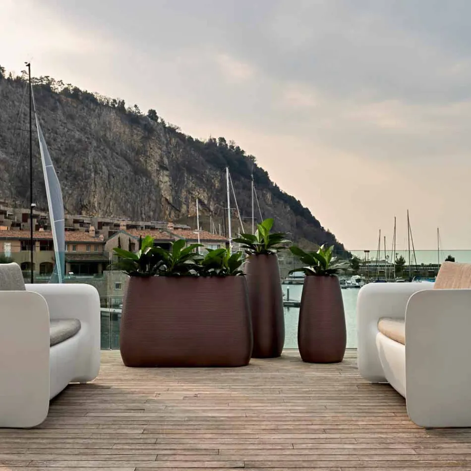 Vazo e Brendshme ose e Jashtme, Mbjellëse Plastike 3 Dimensionet - Pandora nga Myyour Viadurini