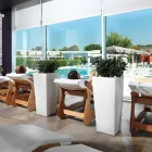 Vazo e jashtme katrore me polietileni me ngjyra Prodhuar në Itali - Marilard Viadurini