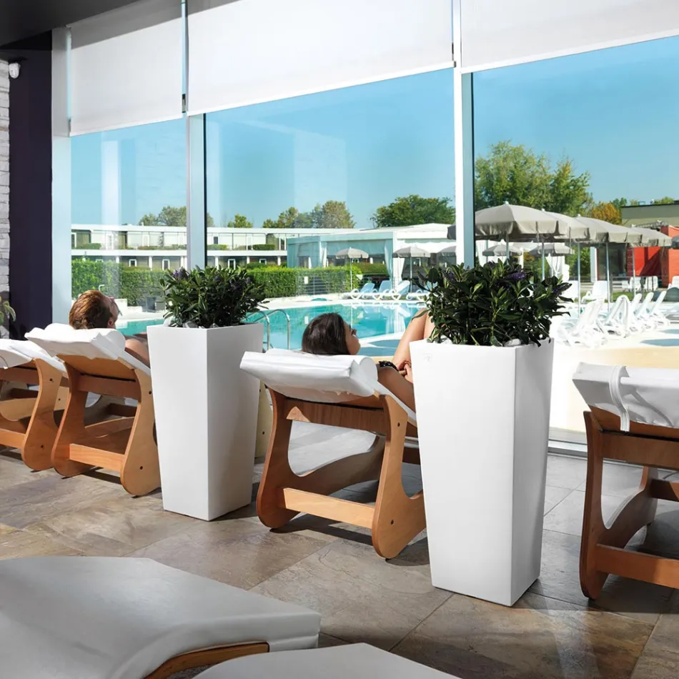 Vazo e jashtme katrore me polietileni me ngjyra Prodhuar në Itali - Marilard Viadurini