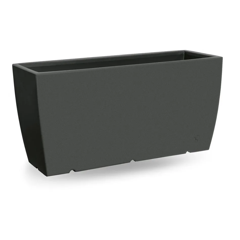 Vazo e jashtme drejtkëndore në polietileni Prodhuar në Itali - Albarone Viadurini