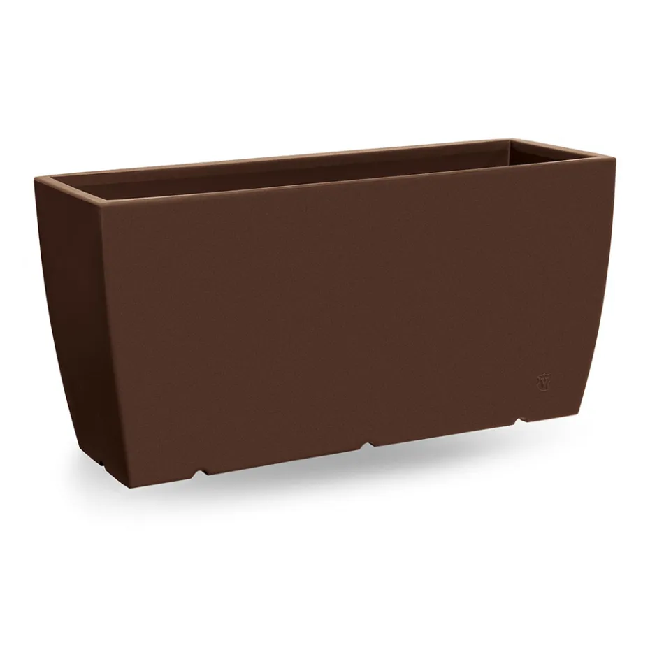 Vazo e jashtme drejtkëndore në polietileni Prodhuar në Itali - Albarone Viadurini