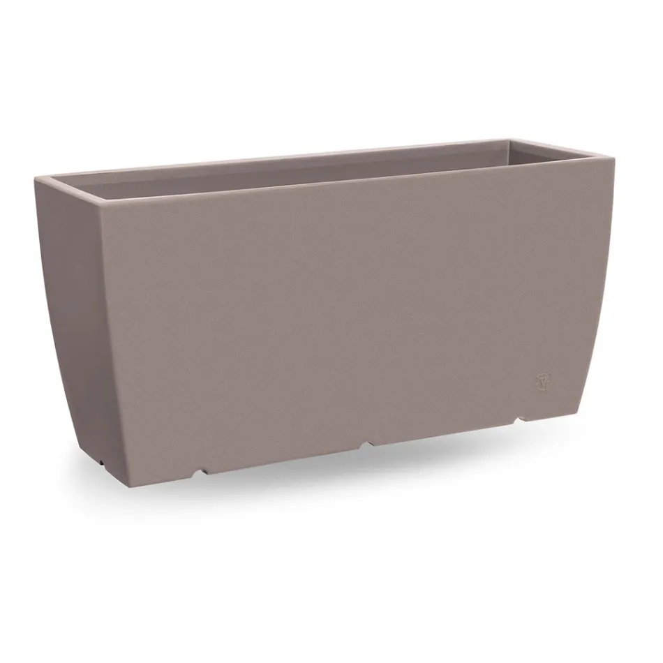 Vazo e jashtme drejtkëndore në polietileni Prodhuar në Itali - Albarone Viadurini