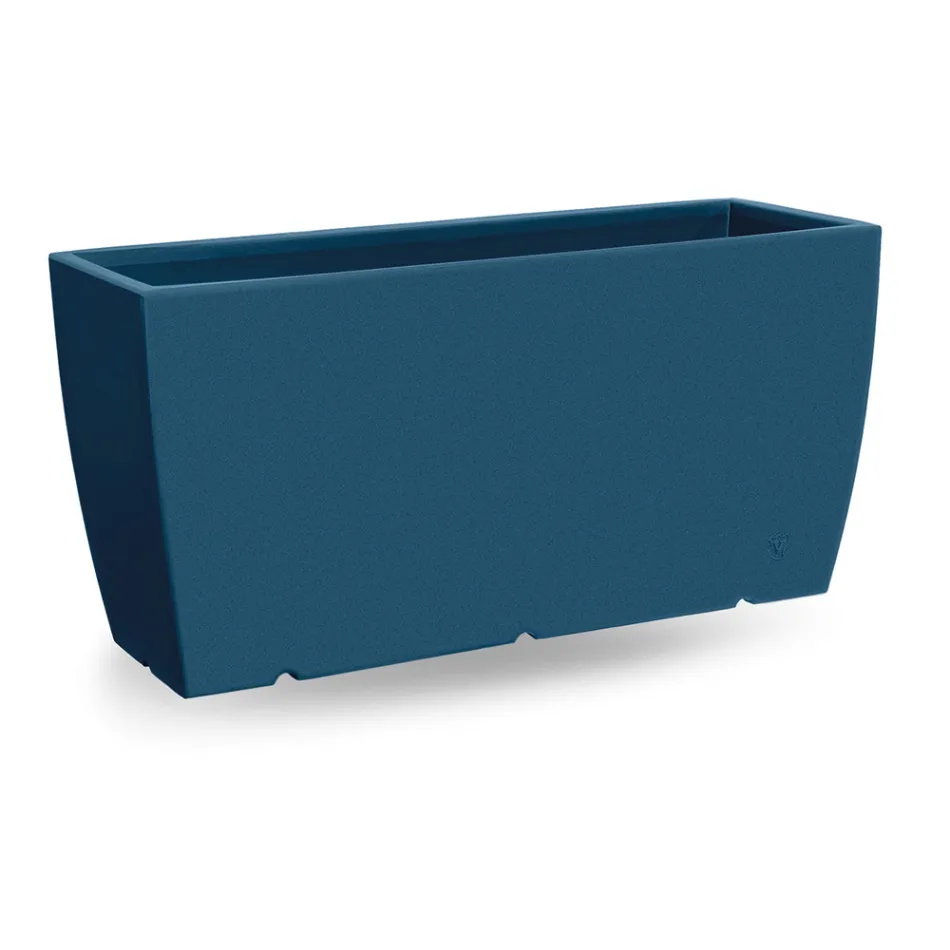 Vazo e jashtme drejtkëndore në polietileni Prodhuar në Itali - Albarone Viadurini