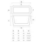 Vazo e jashtme drejtkëndore në polietileni Prodhuar në Itali - Albarone Viadurini