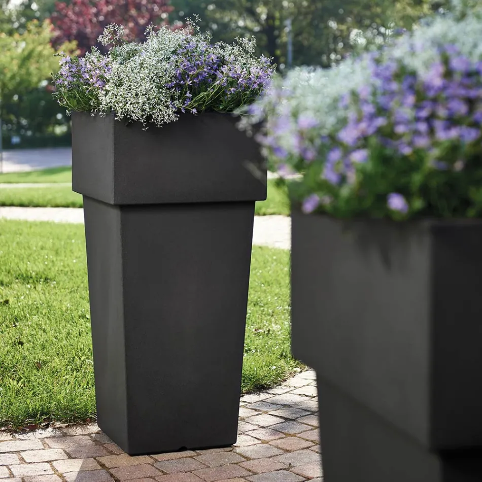 Tenxhere kopshti katror në polietileni me ngjyrë Prodhuar në Itali - Vidal Viadurini