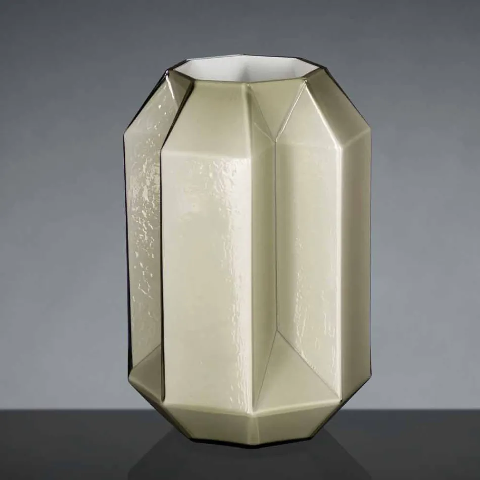 Vazo shtëpie në xham të lëmuar të punuar me dorë në Itali - Tufë Viadurini