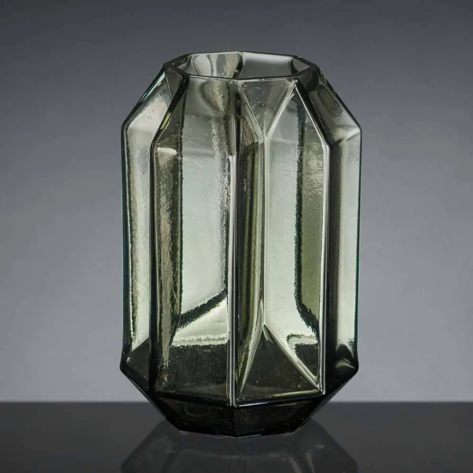 Vazo shtëpie në xham të lëmuar të punuar me dorë në Itali - Tufë Viadurini