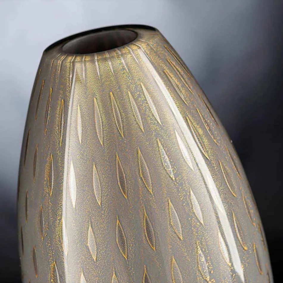 Vazo shtëpie në xham me ngjyra Murano me ngjyra prodhuar në Itali - Asper Viadurini