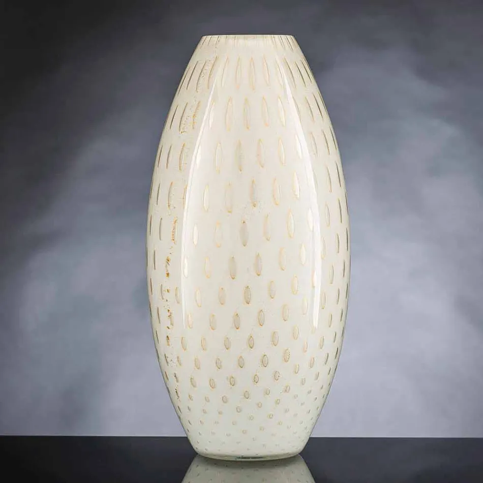 Vazo shtëpie në xham me ngjyra Murano me ngjyra prodhuar në Itali - Asper Viadurini