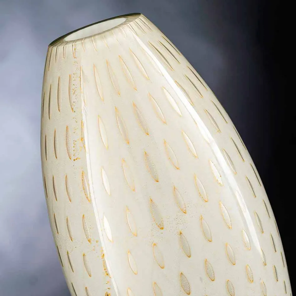 Vazo shtëpie në xham me ngjyra Murano me ngjyra prodhuar në Itali - Asper Viadurini