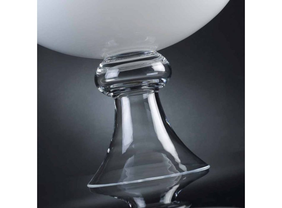 Vazo e Brendshme Moderne në Xham të Bardhë dhe Transparente Prodhuar në Itali - Portos Viadurini