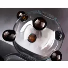 Vazo e Brendshme e Rrumbullakët në Xham të Lulëzuar Murano Prodhuar në Itali - Astore Viadurini