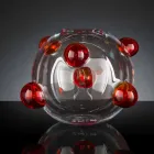 Vazo e Brendshme e Rrumbullakët në Xham të Lulëzuar Murano Prodhuar në Itali - Astore Viadurini