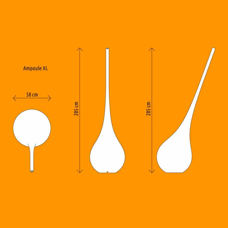 Vazo tokësore dekorative për plastikë të jashtme ose të brendshme - Ampule nga Myyour Viadurini