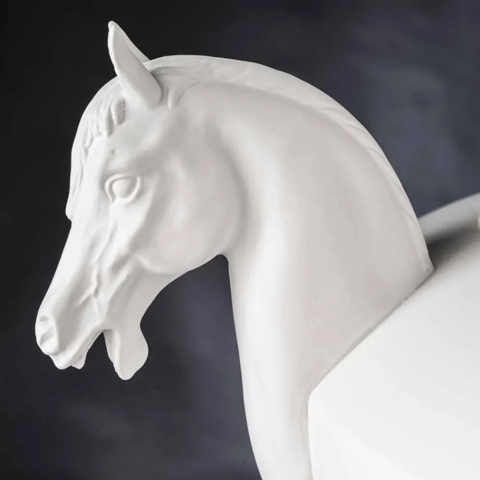 Vazo Dekorative e punuar me dorë në Qeramikë të Bardhë ose Ari 24k Prodhuar në Itali - Jakcy Viadurini