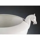 Vazo Dekorative e punuar me dorë në Qeramikë të Bardhë ose Ari 24k Prodhuar në Itali - Jakcy Viadurini