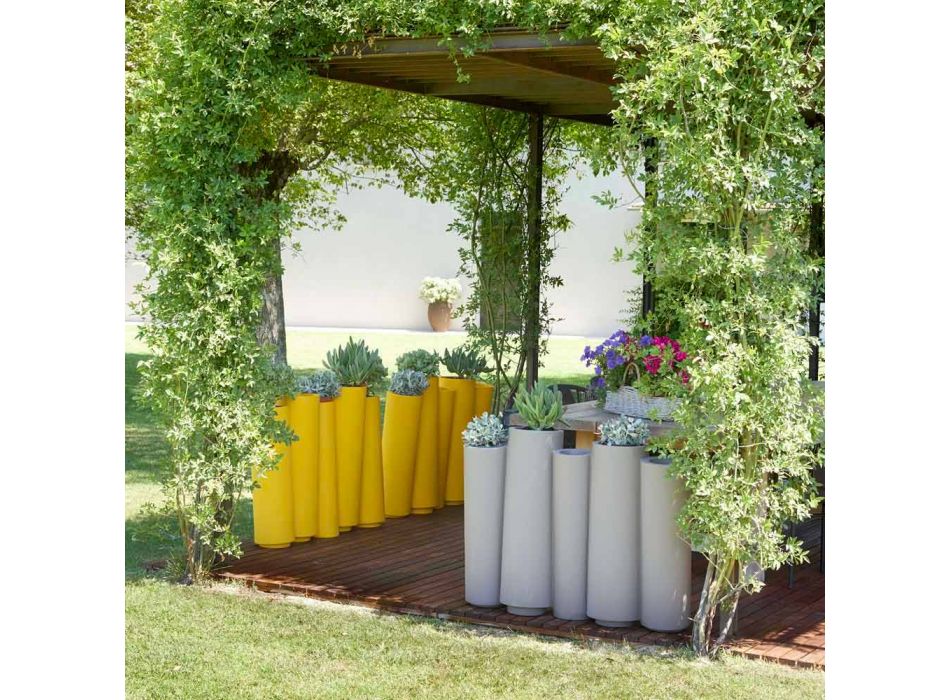 Vazo dekorative me ngjyra Slide Bamboo dizajn modern prodhuar në Itali Viadurini