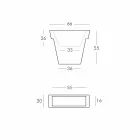 Vazo dekorative me ngjyra Slide Vazo moderne polietileni e prodhuar në Itali Viadurini