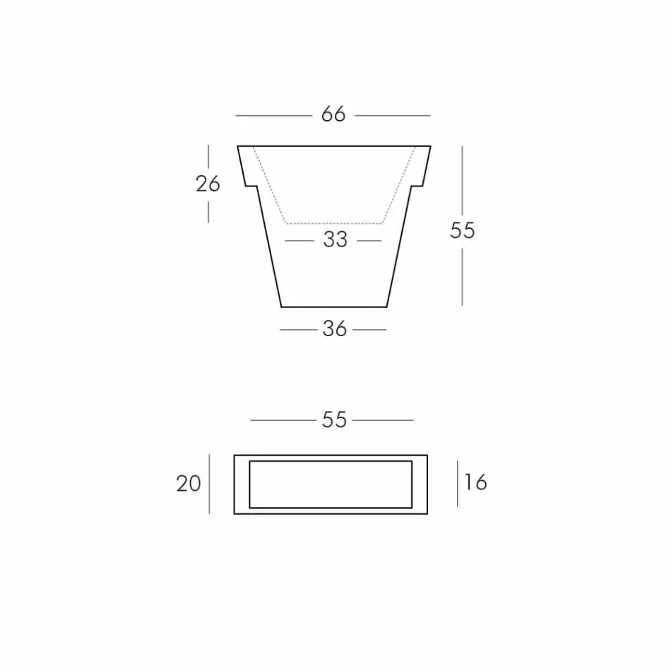 Vazo dekorative me ngjyra Slide Vazo moderne polietileni e prodhuar në Itali Viadurini