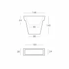 Vazo dekorative me ngjyra Slide Vazo moderne polietileni e prodhuar në Itali Viadurini