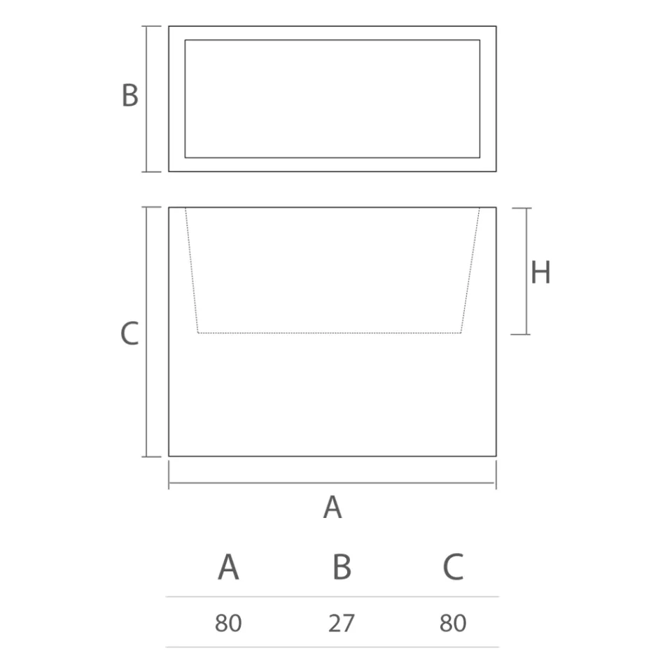 Vazo dekorative per ambiente te brendshme ne polietileni 2 permasa Made in Italy - Lambo Viadurini
