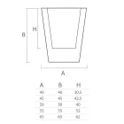 Vazo dekorative për ambiente të brendshme me polietileni me ngjyra Prodhuar në Itali - Mengo Viadurini
