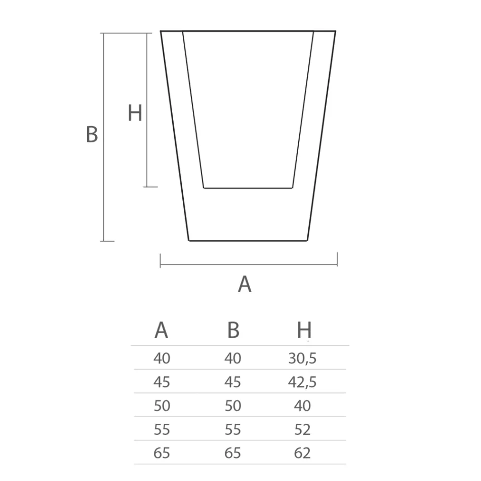 Vazo dekorative për ambiente të brendshme me polietileni me ngjyra Prodhuar në Itali - Mengo Viadurini