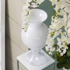 Vazo dekorative e brendshme ne xham te bardhe dhe transparente prodhuar ne Itali - Frodino Viadurini