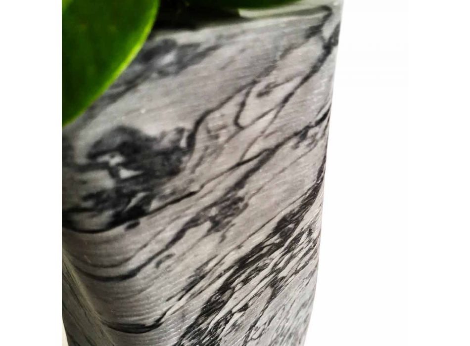 Vazo me Dizajn Dekorativ në Bardiglio ose Mermer Carrara Prodhuar në Itali - Prisma Viadurini
