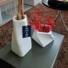 Vazo me Dizajn Dekorativ në Bardiglio ose Mermer Carrara Prodhuar në Itali - Prisma Viadurini