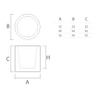 Vazo dekorative në formë cilindrike në polietileni Prodhuar në Itali - Tonello Viadurini