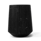 Vazo dekorative në mermer të bardhë Carrara ose dizajn Portoro me vija - Kajro Viadurini