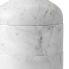Vazo dekorative në mermer të bardhë Carrara me dizajn luksoz italian - Calar Viadurini