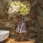 Vazo dekorative ne mermer te kuq me damare te bardha prodhuar ne itali - origjinale Viadurini