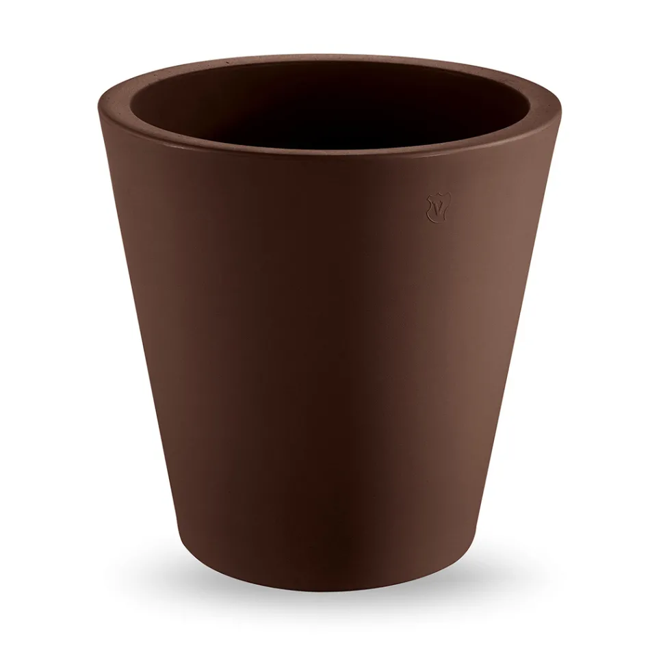 Vazo dekorative polietileni me ngjyrë të rrumbullakët Prodhuar në Itali - Mengo Viadurini