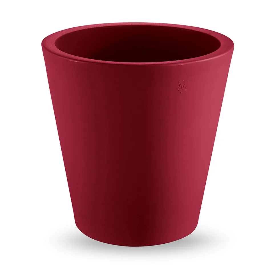 Vazo dekorative polietileni me ngjyrë të rrumbullakët Prodhuar në Itali - Mengo Viadurini