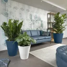 Vazo dekorative polietileni me ngjyrë të rrumbullakët Prodhuar në Itali - Mengo Viadurini