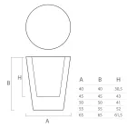 Vazo dekorative polietileni me ngjyrë të rrumbullakët Prodhuar në Itali - Mengo Viadurini