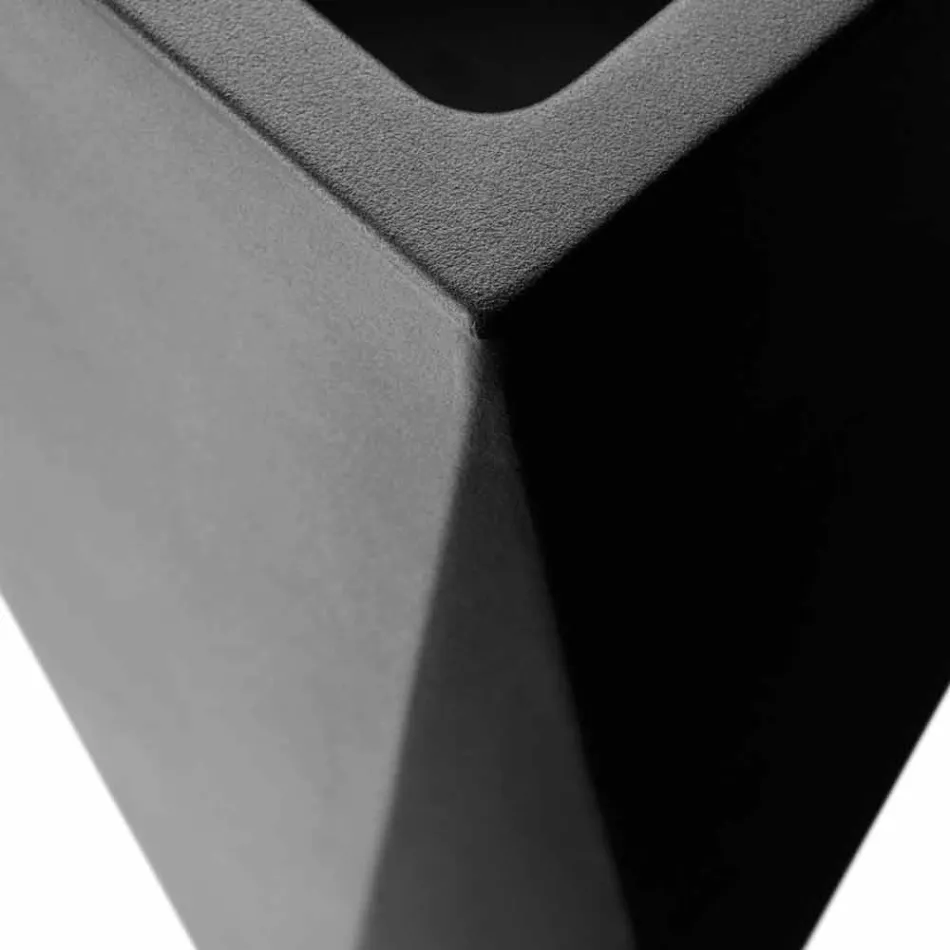 Vazo dekorative polietileni me dizajn katror prodhuar në Itali - Bonina Viadurini