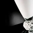 Vazo dekorative në xham të bardhë dhe transparente të punuar me dorë në Itali - Crezia Viadurini