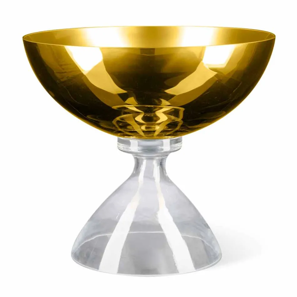 Vazo prej xhami në lulëzim dekorativ, e punuar me dorë në Itali - Serena Viadurini