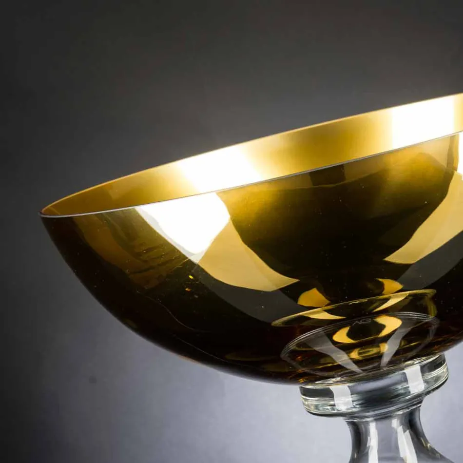 Vazo prej xhami në lulëzim dekorativ, e punuar me dorë në Itali - Serena Viadurini